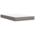 Cama box spring con colchón tela gris taupe 120x200