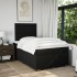 Cama box spring con colchón tela negro 120x200
