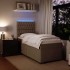 Cama box spring con colchón terciopelo gris claro 90x190