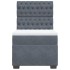 Cama box spring con colchón terciopelo gris oscuro 90x200