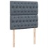 Cama box spring con colchón terciopelo gris oscuro 90x200