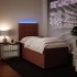Cama box spring con colchón terciopelo rosa 90x200