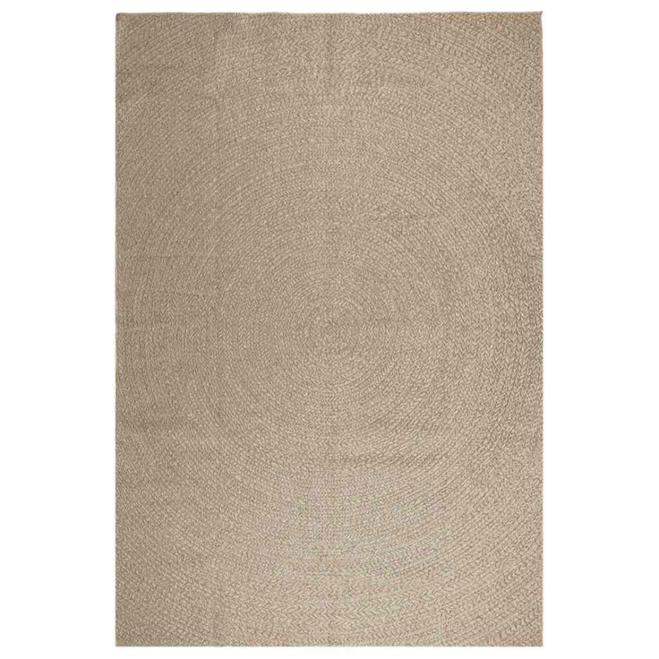 Alfombra ZIZUR aspecto yute interior/exterior beige 240x340