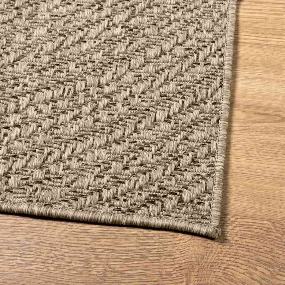 Alfombra ZIZUR aspecto yute interior/exterior beige 240x340