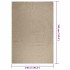 Alfombra ZIZUR aspecto yute interior/exterior beige 240x340