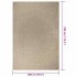 Alfombra ZIZUR aspecto yute interior/exterior beige 200x290