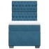 Cama box spring con colchón terciopelo azul 90x200