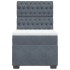 Cama box spring con colchón terciopelo gris oscuro 100x200