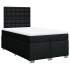 Cama box spring con colchón tela negro 120x200