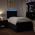 Cama box spring con colchón tela negro 120x200