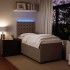 Cama box spring con colchón terciopelo gris claro 90x190