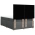 Cama box spring con colchón tela gris oscuro 140x190