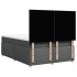 Cama box spring con colchón tela gris oscuro 140x190