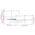 Estructura de cama sin colchón metal roble ahumado 120x200