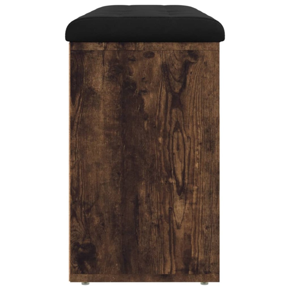 Banco zapatero madera de ingeniería roble ahumado 102x32x50