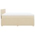 Cama box spring con colchón tela color crema 160x200