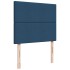 Cama box spring con colchón tela azul 120x190