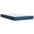 Cama box spring con colchón tela azul 120x190