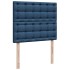 Cama box spring con colchón tela azul 120x190