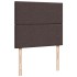 Cama box spring con colchón tela marrón oscuro 120x200