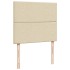 Cama box spring con colchón tela color crema 120x200