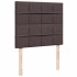 Cama box spring con colchón tela marrón oscuro 120x200
