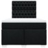 Cama box spring con colchón tela negro 120x200