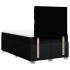 Cama box spring con colchón tela negro 120x200
