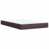Cama box spring con colchón tela marrón oscuro 120x200