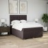 Cama box spring con colchón tela marrón oscuro 140x190