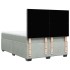 Cama box spring con colchón terciopelo gris claro 140x200