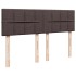 Cama box spring con colchón tela marrón oscuro 140x190