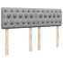 Cama box spring con colchón tela gris claro 140x190
