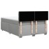 Cama box spring con colchón tela gris claro 140x190