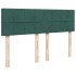 Cama box spring con colchón terciopelo verde oscuro 160x200