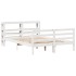 Estructura de cama sin colchón madera de pino blanca 140x200