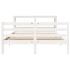 Estructura de cama sin colchón madera de pino blanca 140x200
