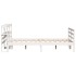 Estructura de cama sin colchón madera de pino blanca 140x200