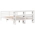 Estructura de cama sin colchón madera de pino blanca 140x200