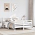 Estructura de cama sin colchón madera de pino blanca 140x190