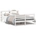 Estructura de cama sin colchón madera de pino blanca 140x190