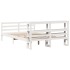 Estructura de cama sin colchón madera de pino blanca 140x190
