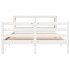 Estructura de cama sin colchón madera maciza de pino 160x200
