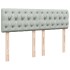 Cama box spring con colchón terciopelo gris claro 160x200