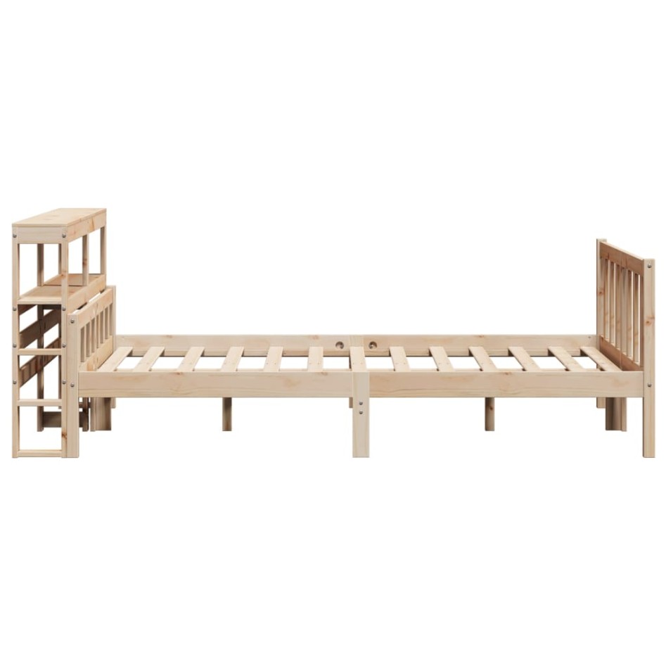 Estructura de cama sin colchón madera maciza de pino 120x190