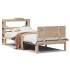 Estructura de cama con cabecero madera maciza pino 75x190
