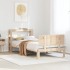 Estructura de cama con cabecero madera maciza pino 90x190
