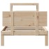 Estructura de cama con cabecero madera maciza pino 90x190