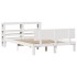 Estructura de cama con cabecero sin colchón blanco 140x190