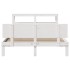 Estructura de cama con cabecero sin colchón blanco 140x190